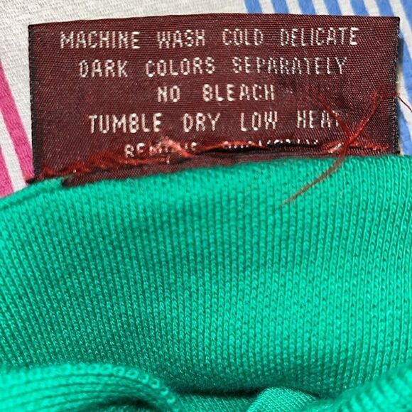 Vintage Chaps by Ralph Lauren Polo Golf Shirt Green Logo on chest 80s Deadstock - Picture 5 of 9